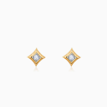 Gold Quad Diamond Earrings