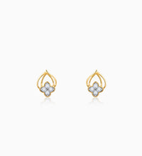 Gold Pure Clover Diamond Earrings