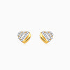 Gold Fusion Heart Diamond Earrings
