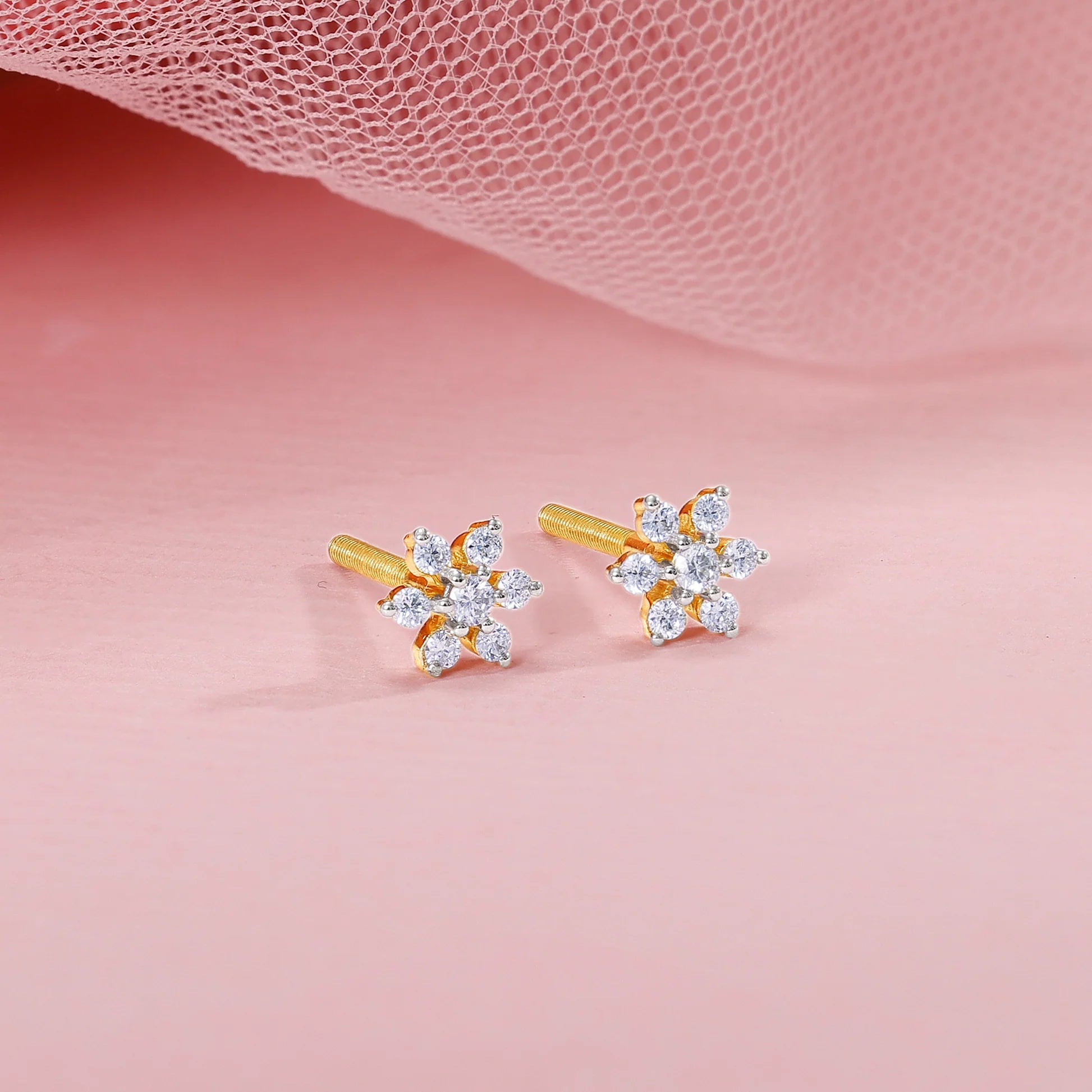 Gold Truly Beau Diamond Earrings