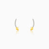 Gold Floral Shimmer Diamond Earrings