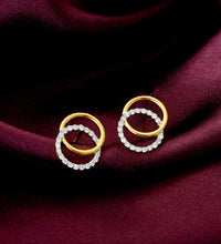 Gold Radiant Orbit Diamond Earrings