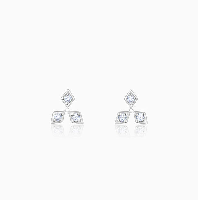 Gold Dignified Aura Diamond Earrings