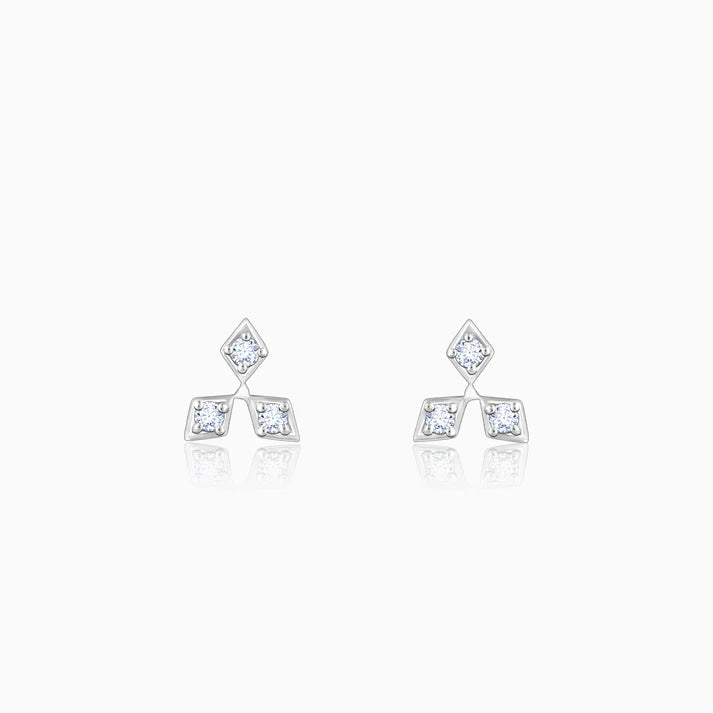 gold dignified aura diamond earrings