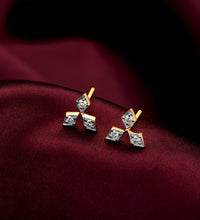 Gold Dignified Aura Diamond Earrings