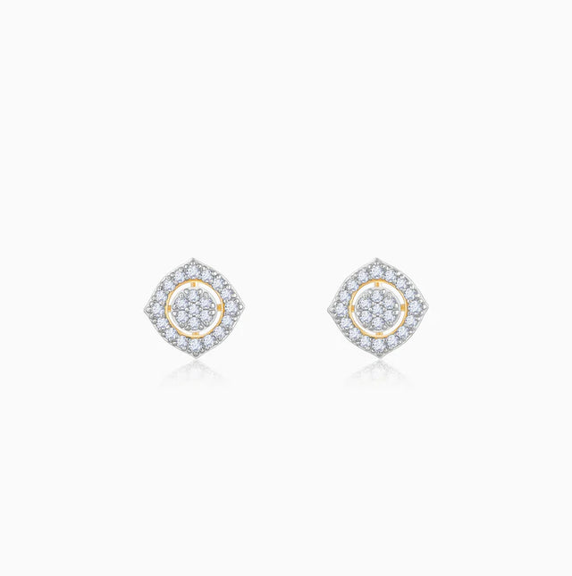 Gold Blooming Fusion Diamond Earrings