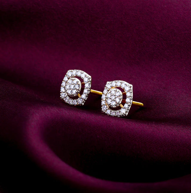 Gold Blooming Fusion Diamond Earrings