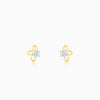 Gold Floral Impressions Diamond Earrings