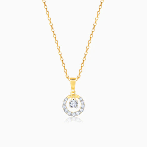 Gold Enchanted Touch Diamond Pendant