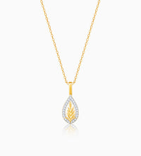 Gold Leafy Glamour Diamond Pendant