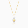 Gold Leafy Glamour Diamond Pendant