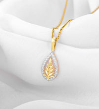 Gold Leafy Glamour Diamond Pendant