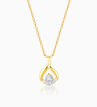 Gold Charming Dew Drops Diamond Pendant