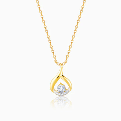 Gold Charming Dew Drops Diamond Pendant