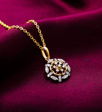 Gold Floral Glory Diamond Pendant