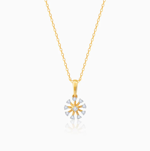 Gold Sparkle Diamond Pendant