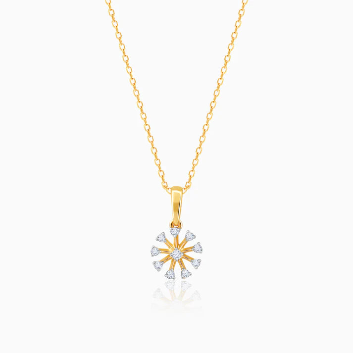 gold sparkle diamond pendant