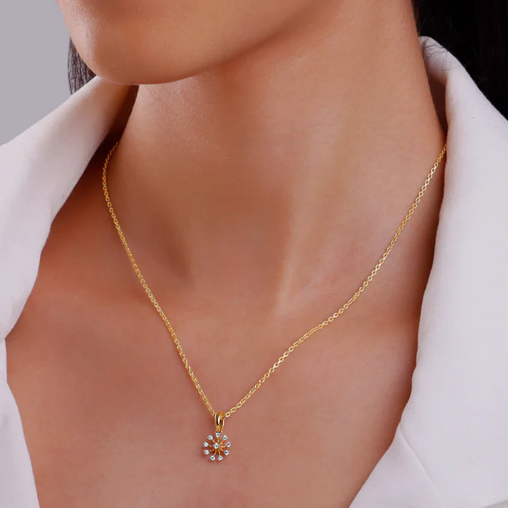 gold sparkle diamond pendant