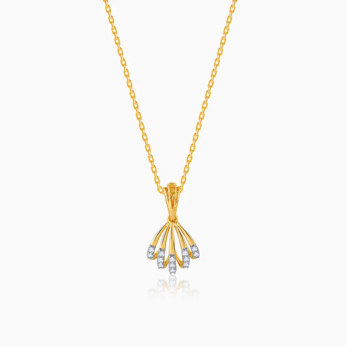 gold halcyon diamond pendant