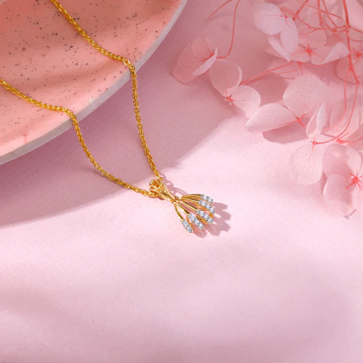 gold halcyon diamond pendant