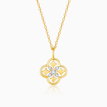Gold Mystique Bloom Diamond Pendant