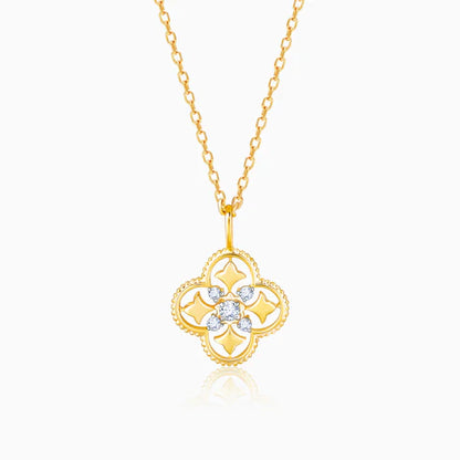 Gold Mystique Bloom Diamond Pendant