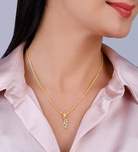 Gold Bright Flame Diamond Pendant