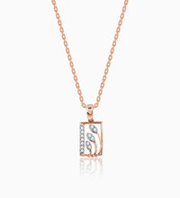 Rose Gold Tetragon Diamond Pendant