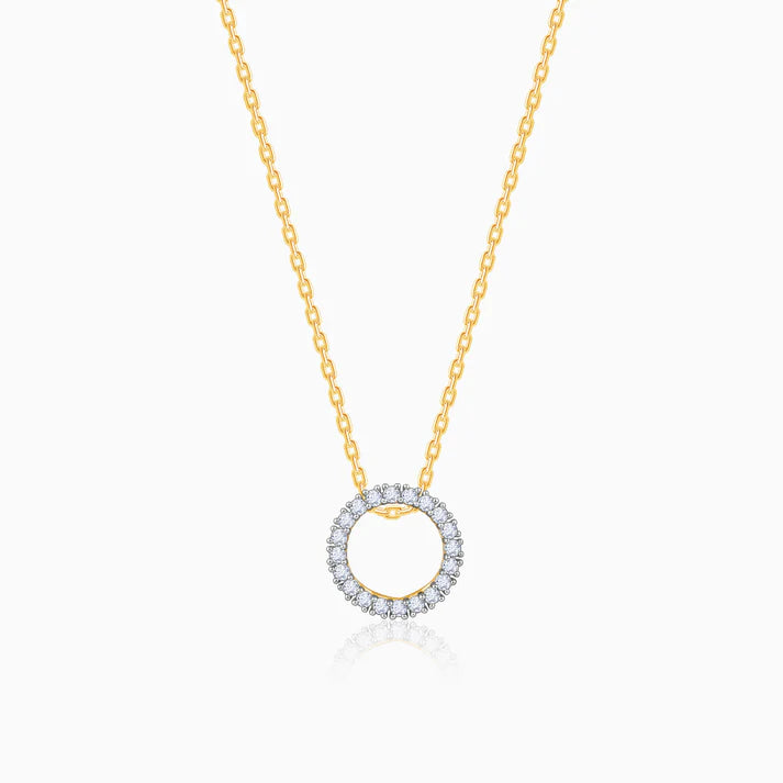 gold globular diamond pendant