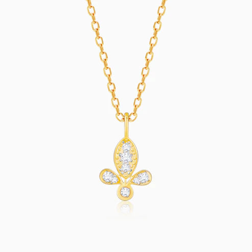 Gold Flawless Flower Diamond Pendant