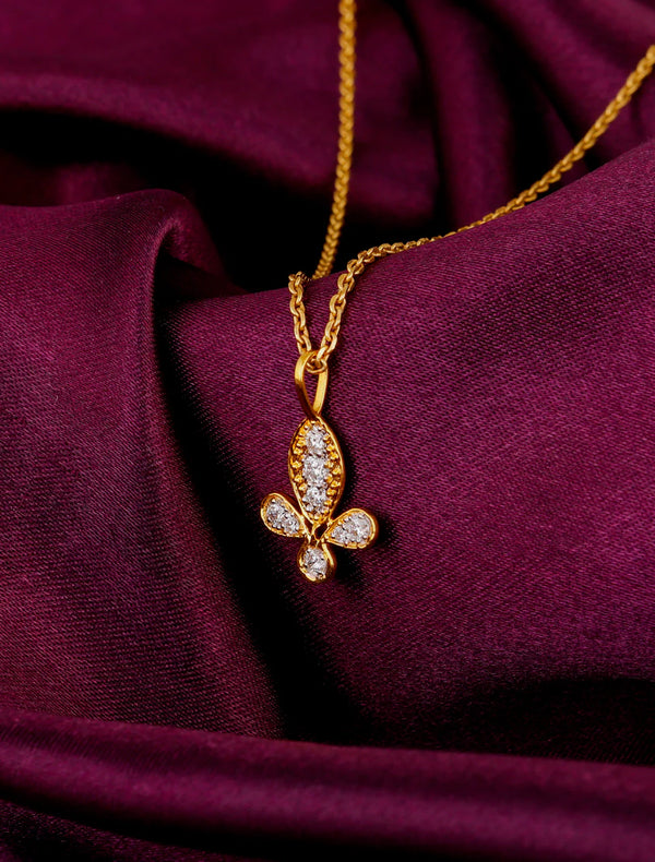 Gold Flawless Flower Diamond Pendant