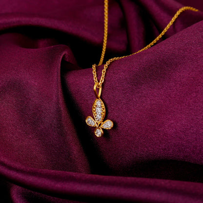 Gold Flawless Flower Diamond Pendant