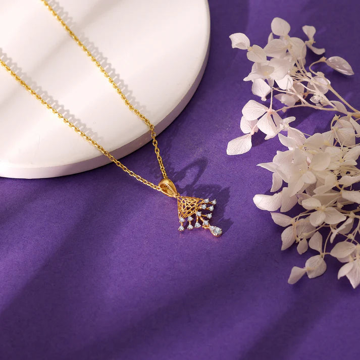 gold unstoppable shine diamond pendant
