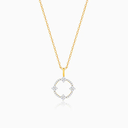 Gold Circle Of Hope Diamond Pendant