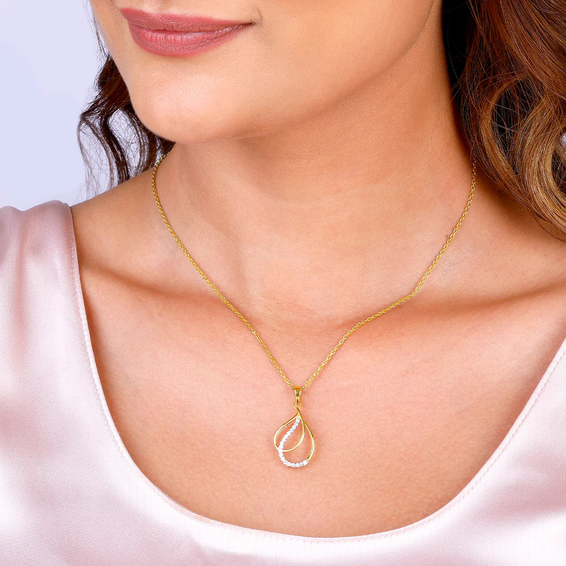 gold ethereal elegance diamond pendant