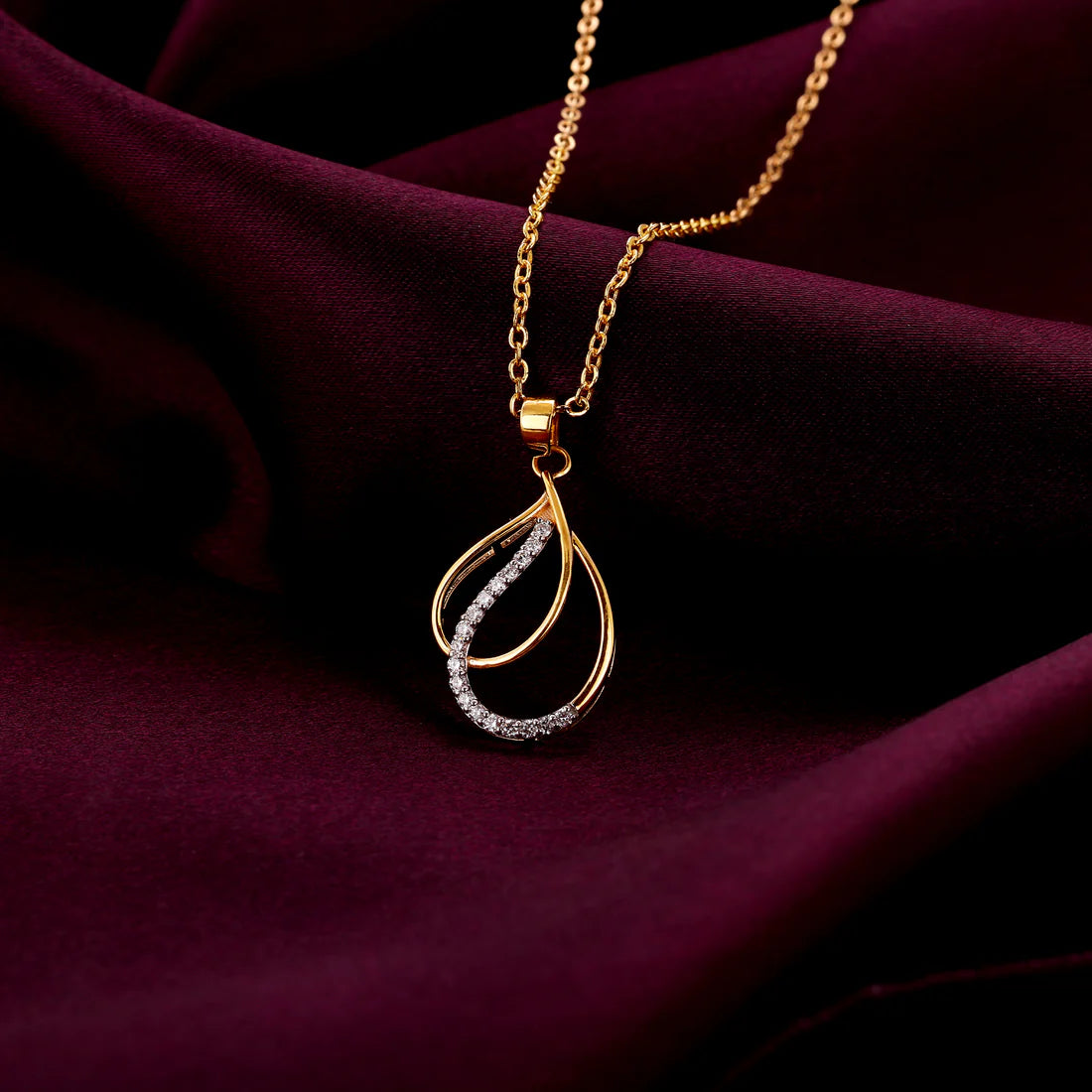 gold ethereal elegance diamond pendant