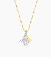 Gold Tantalising Twist Diamond Pendant