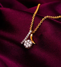 Gold Tantalising Twist Diamond Pendant