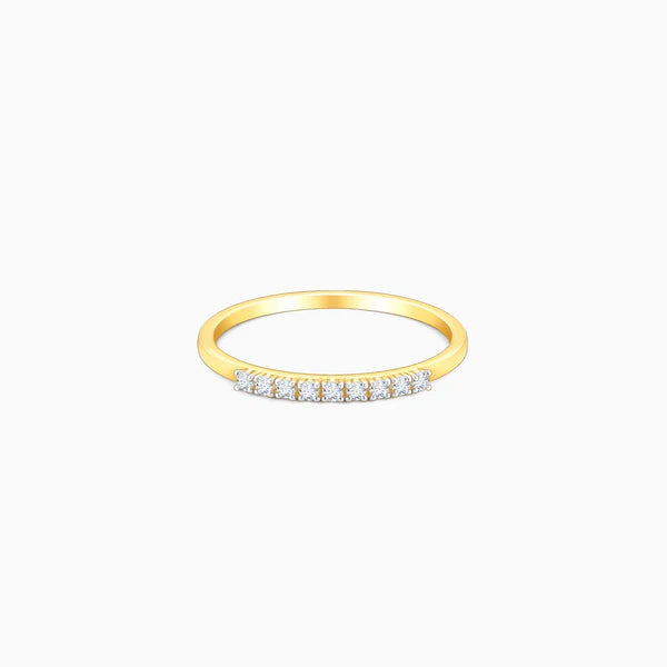 gold sparkling diamond ring