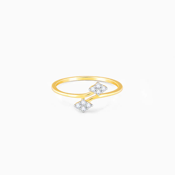 gold floral tango diamond ring