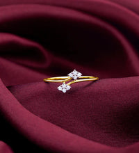 Gold Floral Tango Diamond Ring