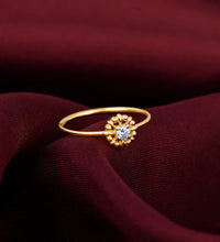 Gold Floweret Diamond Ring