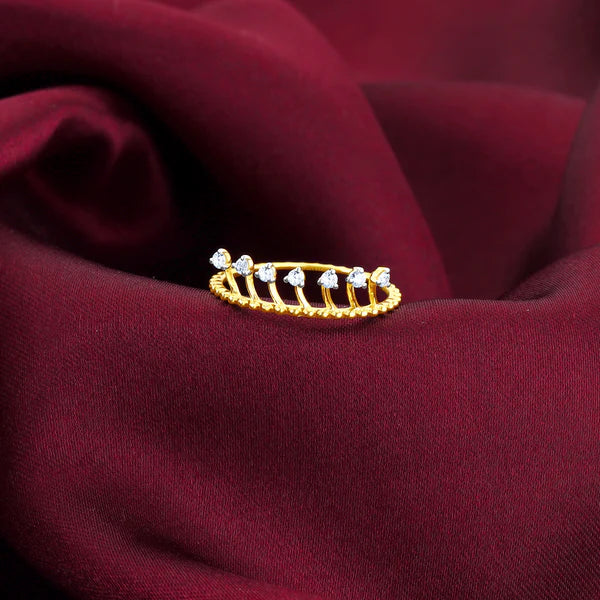 gold crown diamond ring