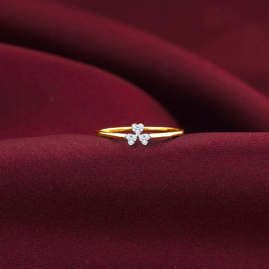gold bloom diamond ring
