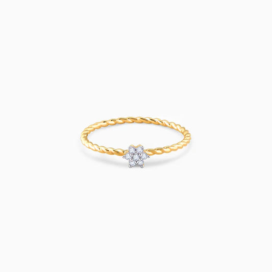 Gold Classic Floret Diamond Ring