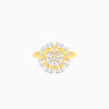 Gold Glamorous Floral Diamond Ring