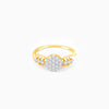 Gold Shining Cluster Diamond Ring