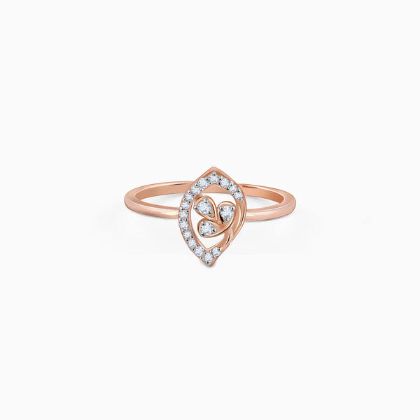 rose gold petal dream diamond ring
