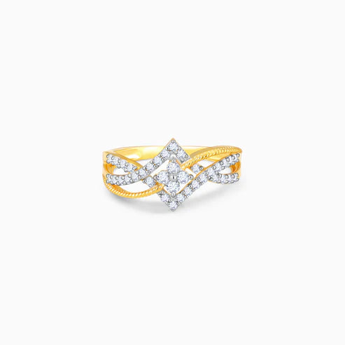 gold sparkling rhapsody diamond ring