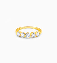 Gold Geometric Circlets Diamond Ring